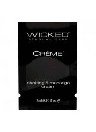 Крем для массажа и мастурбации Wicked Stroking and Massage Creme - 3 мл. - Wicked - купить с доставкой в Новом Уренгое