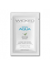 Легкий лубрикант на водной основе Wicked Simply AQUA - 3 мл. - Wicked - купить с доставкой в Новом Уренгое