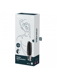 Черный мастурбатор с вибрацией Power Masturbator - Satisfyer - в Новом Уренгое купить с доставкой