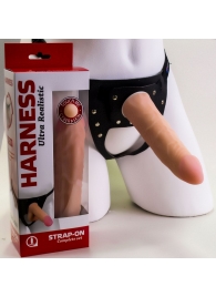 Страпон Харнесс из трусиков и насадки-фаллоса - 17,5 см. - LOVETOY (А-Полимер) - купить с доставкой в Новом Уренгое