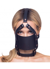 Черный намордник с кляпом-шаром Head Harness With A Gag - Orion - купить с доставкой в Новом Уренгое