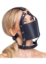 Черный намордник с кляпом-шаром Head Harness With A Gag - Orion - купить с доставкой в Новом Уренгое