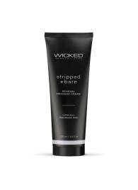 Массажный легкий крем WICKED Stripped plus Bare - 120 мл. - Wicked - купить с доставкой в Новом Уренгое