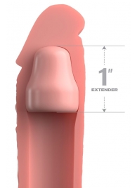 Телесная насадка-удлинитель 1 Inch Silicone X-tension - 17,8 см. - Pipedream - в Новом Уренгое купить с доставкой