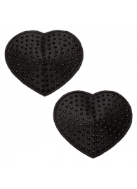 Черные пэстисы в форме сердечек Heart Pasties - California Exotic Novelties - купить с доставкой в Новом Уренгое