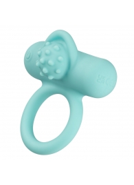 Аквамариновое эрекционное виброкольцо Silicone Rechargeable Nubby Lover’s Delight - California Exotic Novelties - в Новом Уренгое купить с доставкой