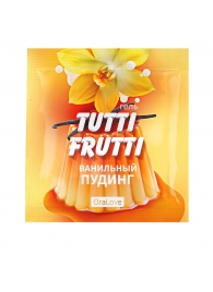 Пробник гель-смазки Tutti-frutti со вкусом ванильного пудинга - 4 гр. - Биоритм - купить с доставкой в Новом Уренгое