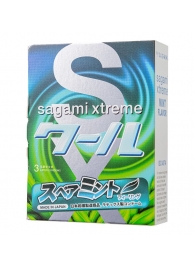 Презервативы Sagami Xtreme Mint с ароматом мяты - 3 шт. - Sagami - купить с доставкой в Новом Уренгое