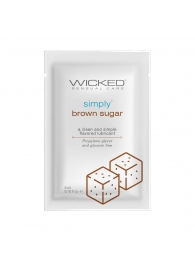 Саше лубриканта на водной основе Simply Aqua Brown Sugar с ароматом коричневого сахара - 3 мл. - Wicked - купить с доставкой в Новом Уренгое