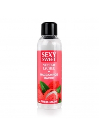 Массажное масло Sexy Sweet Nectar Lychee с феромонами и ароматом личи - 75 мл. - Биоритм - купить с доставкой в Новом Уренгое