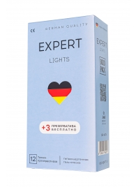 Ультратонкие презервативы EXPERT Lights - 12 шт.(+3 в подарок) - Expert - купить с доставкой в Новом Уренгое