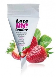 Съедобное согревающее массажное масло Love Me Tender Strawberry с ароматом клубники - 10 мл. - Love to Love - купить с доставкой в Новом Уренгое