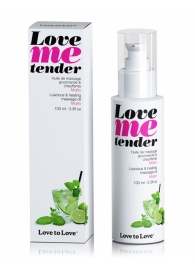 Съедобное согревающее массажное масло Love Me Tender Mojito с ароматом мохито - 100 мл. - Love to Love - купить с доставкой в Новом Уренгое