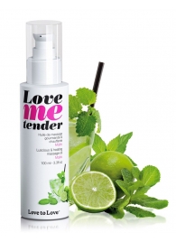 Съедобное согревающее массажное масло Love Me Tender Mojito с ароматом мохито - 100 мл. - Love to Love - купить с доставкой в Новом Уренгое