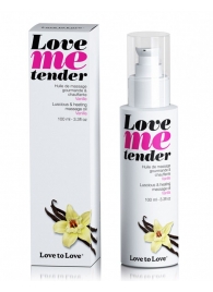 Съедобное согревающее массажное масло Love Me Tender Vanilla с ароматом ванили - 100 мл. - Love to Love - купить с доставкой в Новом Уренгое