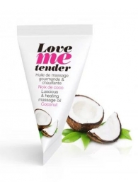 Съедобное согревающее массажное масло Love Me Tender Cocos с ароматом кокоса - 10 мл. - Love to Love - купить с доставкой в Новом Уренгое