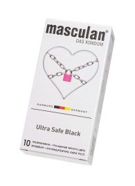 Ультрапрочные презервативы Masculan Ultra Safe Black - 10 шт. - Masculan - купить с доставкой в Новом Уренгое