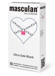 Ультрапрочные презервативы Masculan Ultra Safe Black - 10 шт. - Masculan - купить с доставкой в Новом Уренгое