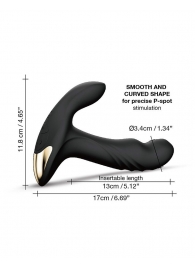 Черный вибромассажер простаты Multi P-Joy с 3 моторами - Dorcel - в Новом Уренгое купить с доставкой
