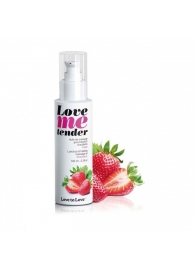 Съедобное согревающее массажное масло Love Me Tender Strawberry с ароматом клубники - 100 мл. - Love to Love - купить с доставкой в Новом Уренгое