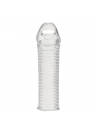 Текстурированная насадка на пенис Clear Textured Penis Enhancing Sleeve Extension - 16,5 см. - BlueLine - в Новом Уренгое купить с доставкой