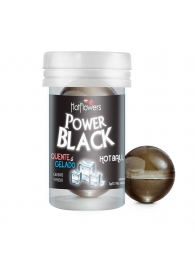 Интимный гель Power Black Hot Ball с охлаждающе-разогревающим эффектом (2 шарика по 3 гр.) - HotFlowers - купить с доставкой в Новом Уренгое