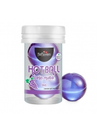 Лубрикант на масляной основе Hot Ball Beija Muito с ароматом винограда (2 шарика по 3 гр.) - HotFlowers - купить с доставкой в Новом Уренгое