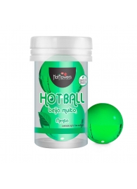 Лубрикант на масляной основе Hot Ball Beija Muito с ароматом мяты (2 шарика по 3 гр.) - HotFlowers - купить с доставкой в Новом Уренгое