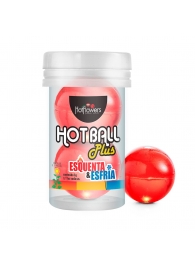 Лубрикант на масляной основе Hot Ball Plus с охлаждающе-разогревающим эффектом (2 шарика по 3 гр.) - HotFlowers - купить с доставкой в Новом Уренгое