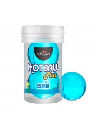 Лубрикант на масляной основе Hot Ball Plus с охлаждающим эффектом (2 шарика по 3 гр.) - HotFlowers - купить с доставкой в Новом Уренгое