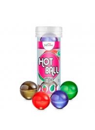 Ароматизированный лубрикант Hot Ball Mix на масляной основе (4 шарика по 3 гр.) - HotFlowers - купить с доставкой в Новом Уренгое