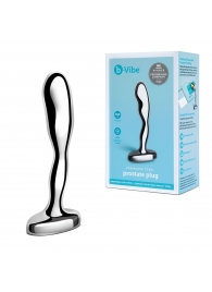 Стальной стимулятор простаты Stainless Steel Prostate Plug - 11,5 см. - b-Vibe - в Новом Уренгое купить с доставкой