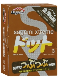 Презервативы Sagami Xtreme FEEL UP с точечной текстурой и линиями прилегания - 3 шт. - Sagami - купить с доставкой в Новом Уренгое