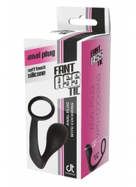 Черное эрекционное кольцо с анальной пробкой Anal Plug With Cockring - Dream Toys - в Новом Уренгое купить с доставкой