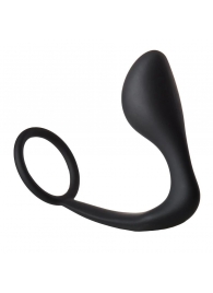 Черное эрекционное кольцо с анальной пробкой Anal Plug With Cockring - Dream Toys - в Новом Уренгое купить с доставкой
