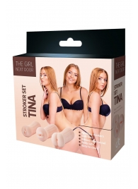 Набор из 3 мастурбаторов The Girl Next Door Tina - Dream Toys - в Новом Уренгое купить с доставкой