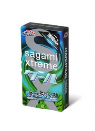 Презервативы Sagami Xtreme Mint с ароматом мяты - 10 шт. - Sagami - купить с доставкой в Новом Уренгое