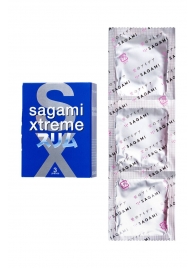 Розовые презервативы Sagami Xtreme FEEL FIT 3D - 3 шт. - Sagami - купить с доставкой в Новом Уренгое