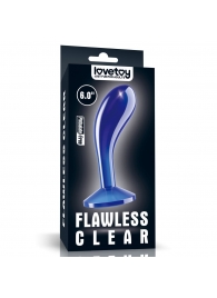 Синяя анальная втулка Flawless Clear Prostate Plug 6.0 - 15 см. - Lovetoy - в Новом Уренгое купить с доставкой