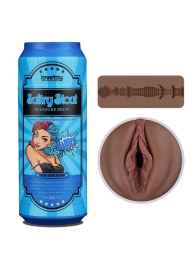 Коричневый мастурбатор-вагина Pleasure Brew Masturbator-Sultry Stout в банке - Lovetoy - в Новом Уренгое купить с доставкой