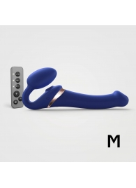 Синий безремневой страпон Multi Orgasm Size M с клиторальной стимуляцией - Strap-on-me - купить с доставкой в Новом Уренгое