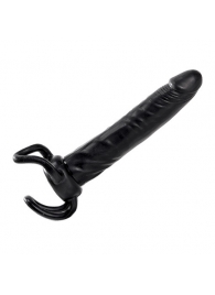 Чёрная насадка-фаллос для двойного проникновения INFLATABLE DILDO SLIM DONG  - 13,5 см. - Toyz4lovers - в Новом Уренгое купить с доставкой