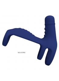 Синяя вибронасадка на пенис Vibrating Penis Sling - Baile - в Новом Уренгое купить с доставкой