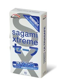 Презервативы Sagami Xtreme Ultrasafe с двойным количеством смазки - 10 шт. - Sagami - купить с доставкой в Новом Уренгое