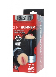 Двусторонний мастурбатор REALSTUFF 2 IN 1 HUMMER MOUTH   VAGINA - ротик и вагина - Dream Toys - в Новом Уренгое купить с доставкой