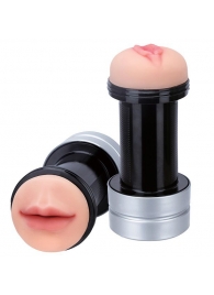 Двусторонний мастурбатор REALSTUFF 2 IN 1 HUMMER MOUTH   VAGINA - ротик и вагина - Dream Toys - в Новом Уренгое купить с доставкой