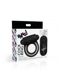 Черное эрекционное виброкольцо 28X Remote Control Vibrating Cock Ring   Bullet - XR Brands - в Новом Уренгое купить с доставкой