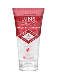 Интимный гель-смазка на водной основе Lubrimax Magic Strawberry - 75 мл. - ИнтелБИО - купить с доставкой в Новом Уренгое