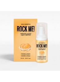 Жидкий вибратор Nuei Rock Me! с ароматом печенья и сливок - 20 мл. - Nuei cosmetics - купить с доставкой в Новом Уренгое