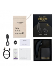 Набор для пар Golden Moments: Womanizer Premium 2 и We-Vibe Chorus - Womanizer купить в Новом Уренгое с доставкой в Orgasmix.ru Набор для пар Golden Moments: Womanizer Premium 2 и We-Vibe Chorus - Womanizer